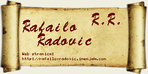 Rafailo Radović vizit kartica